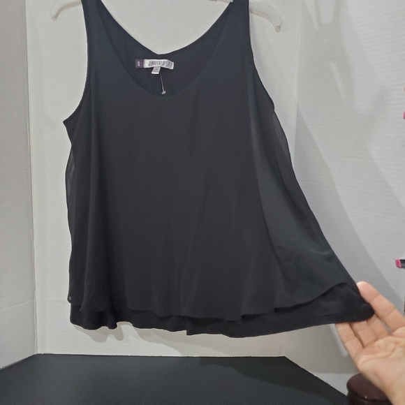 Jennifer Lopez All Black Crop Top Sheer Bodice Overlay Size XS L👀K - Picture 3 of 11